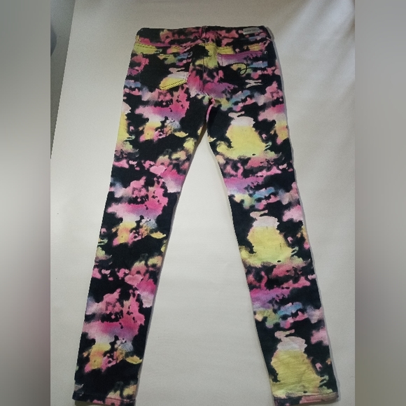 Justice Premium Statement Tie Dye Style Slim Jeans Size 18R - Picture 2 of 5